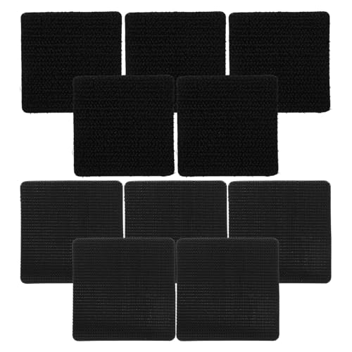 Veemoon Lot de 10 Bandes Auto-agrippantes pour Tapis de Voiture, Adhésif Double Face Haute Résistance, Étanche et Résistant la Chaleur, Patchs Antidérapants Universels pour Accessoires