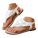 ZSpzx Women Flats Flip Flops Leather Flower Sandals Low...