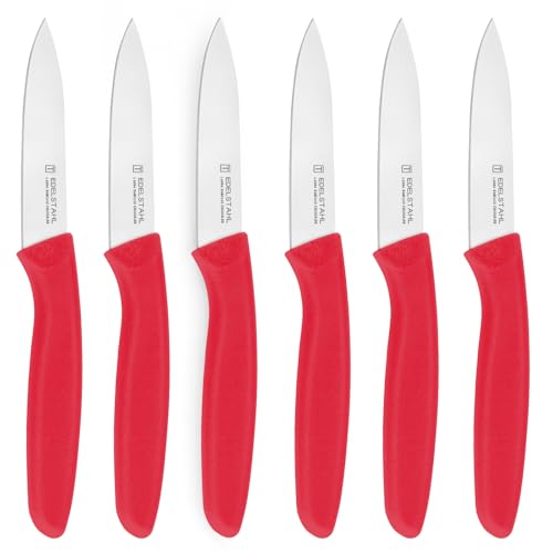 targzier Paring Knives with Straight Edge,Spear Point,Stainless Steel Paring Knife Set of 6,Sharp...
