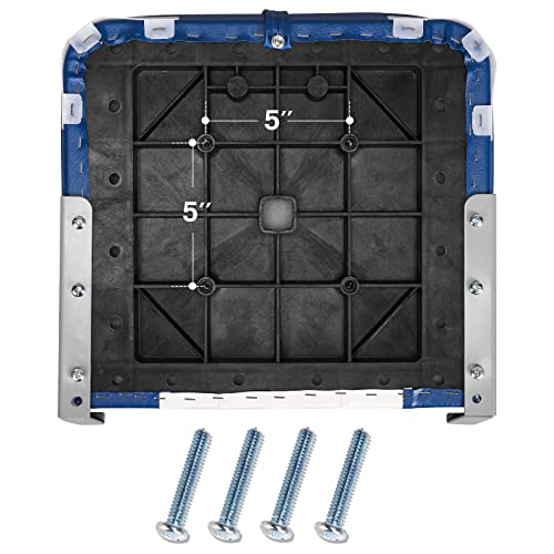 Leader Accessories Deluxe Folding Marine Boat Seat (White/Blue) #TOP4