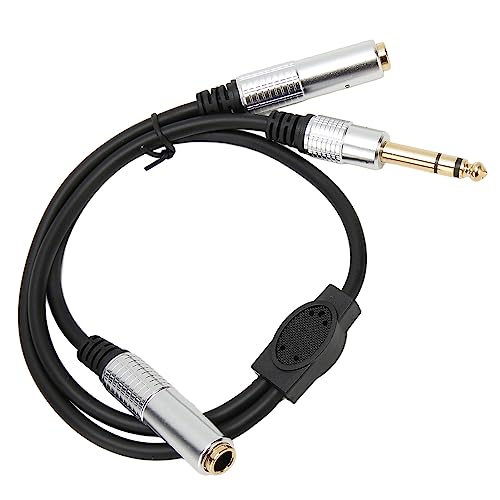 Cable divisor Y 6.35mm a doble 6.35mm con conectores dorados miniatura 5