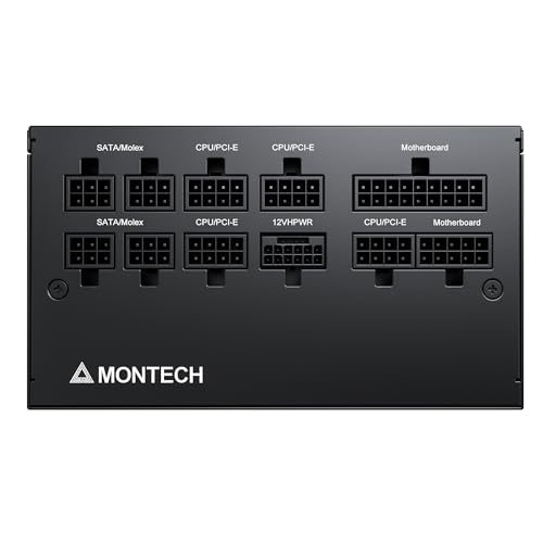 Image of Montech Century G5, 850 Watt, ATX 3.0 & PCIe Gen 5 Compliant, 80 Plus Gold, Low Noise, Superior Full-Bridge LLC Structure, Full Japanese Capacitors, Fully Modular Power Supply