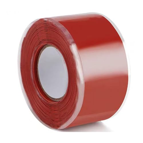 Image of Self Fusing Silicone Tape 1 in x 5 Ft Waterproof Flexible Self Amalgamating Tape for Hose Repair Sealing Pipes Plumbing Water Emergency Pipeline Repair and Electrical Cable Winding Red