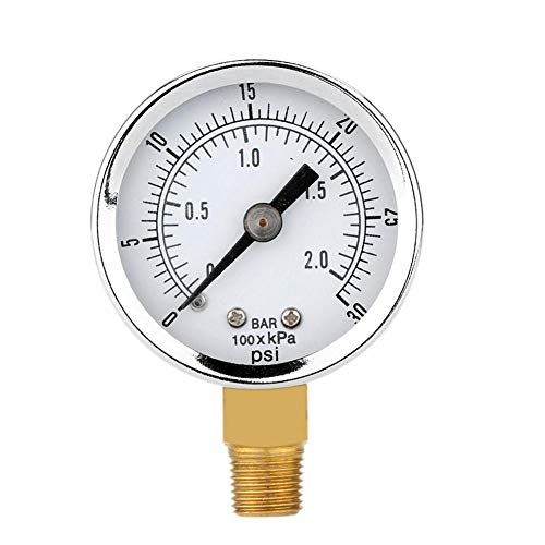 40MM Diameter Mini Pressure Gauge for Air, Water, Oil (0~30 Psi 0~2bar)