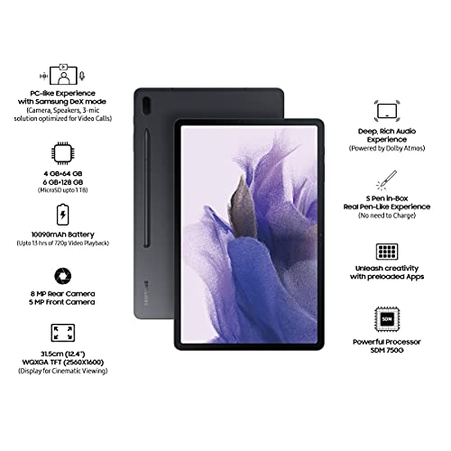 Image of (Refurbished) Samsung Galaxy Tab S7 FE 31.5 cm (12.4 inch) Large Display, Slim Metal Body, Dolby Atmos S