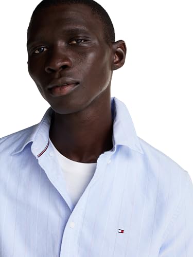 Image of Tommy Hilfiger Men's Long Sleeve Oxford Shirts in Regular Fit, Men's Button Down Shirts, Also Available in Big and Tall