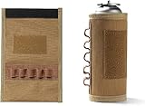 k-outdoor ガスボンベ カバー cb缶 耐熱 保護 cb缶 カバー ガス缶カバー cb 遮熱 ガスタンク ペットボトルカバー キャンプ アウトドア キャンプ用品 燃料ボトル 収納バッグ 衝突防止 滑り止め (カーキ-シンプル)