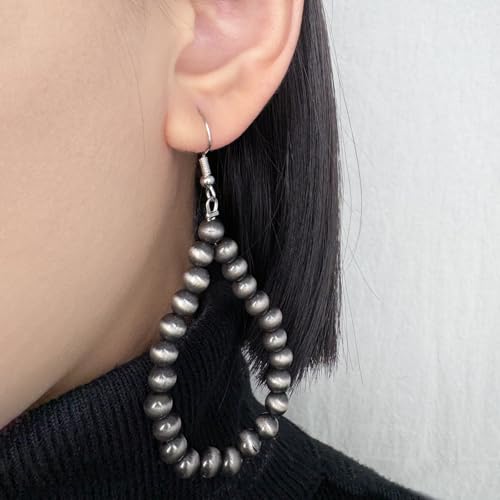 Navajo Pearls Earrings Boho Earrings for Women Vintage Earrings Hypoallergenic Bohemian Earrings Dangle Earrings Western Jewelry for Women4