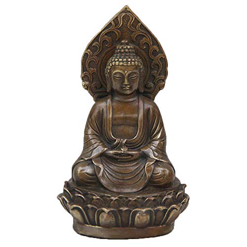 Figurine Bouddha Shakya Muni en résine sculptée main pour autel zen