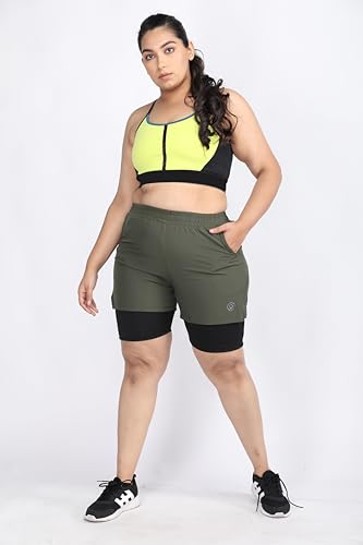 Image of CHKOKKO Gym Shorts for Women Workout Sports Running Quick Dry Fit Double Layer Inner Compression with Pockets Breathable Lightweight Wear