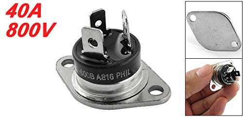 Uxcell a11092900ux0421 BTA40-800B 40A Triacs Thyristors RD91 for Light Dimmers, 1 Piece