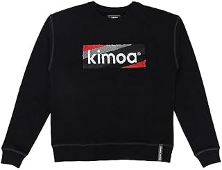 Kimoa Unisex Striped Black Logo Sweatshirt (pack of 1)