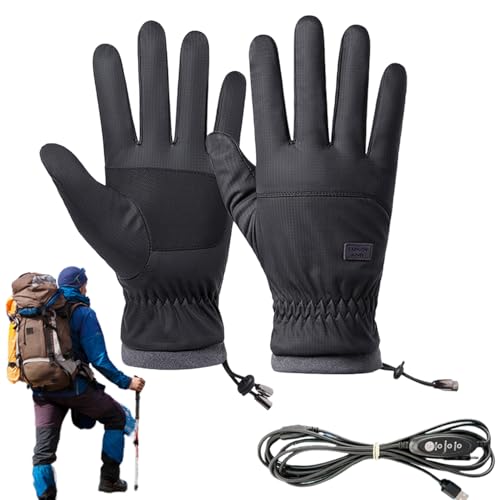 Guantes calentadores recargables para moto y pesca con protección térmica impermeable