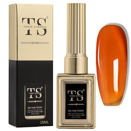 Image of THR3E STROKES Professional UV Gel Nail Polish, HEMA-FREE Lasts Upto 21 Days, Super Glossy Finish, Non-Chipping, Non-Smudging, Quick Drying Nail Polish,15 ml (62, 15ML)