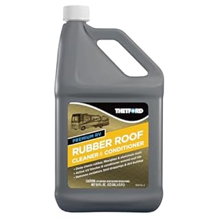 Premium RV Rubber Roof Cleaner - Non-Toxic, Non-Abrasive RV roof detergent 64 oz - Thetford 96016