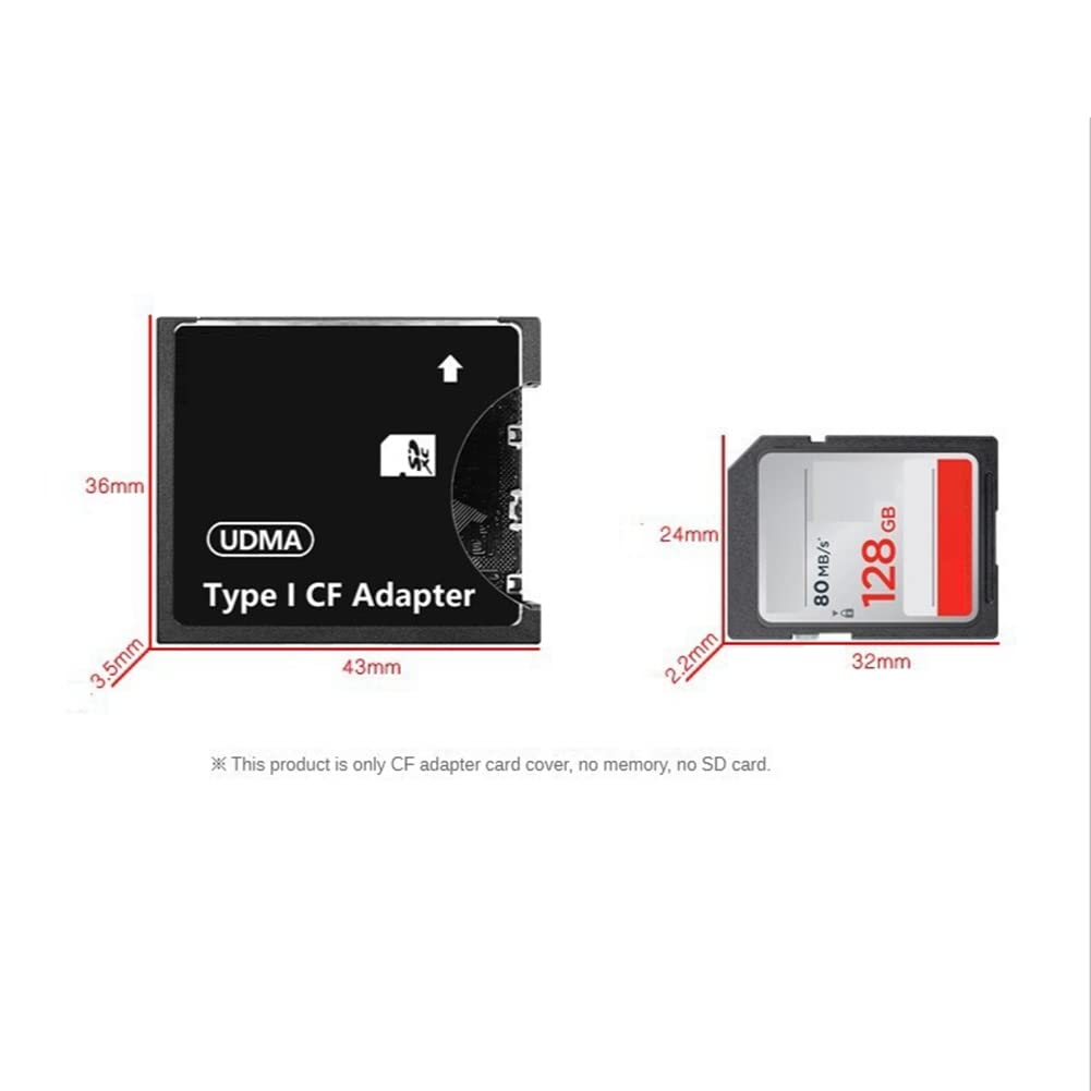 Adaptateur SD vers Type I Prenant en Charge la Carte SD SDHC SDXC MMC vers Convertisseur de Lecteur de Carte Compact Flash Type I Standard
