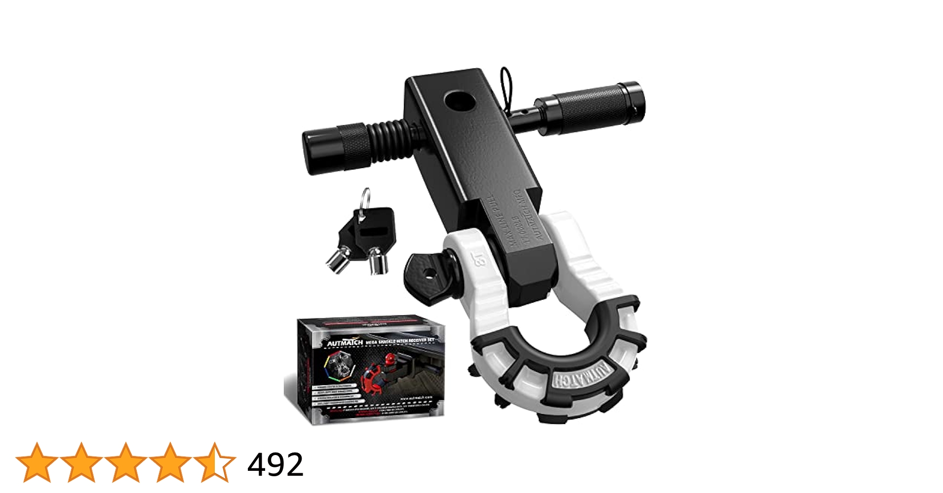 AUTMATCH シャックルヒッチレシーバー Amazon.co.jp: AUTMATCH シャックルヒッチレシーバー 5.08センチ