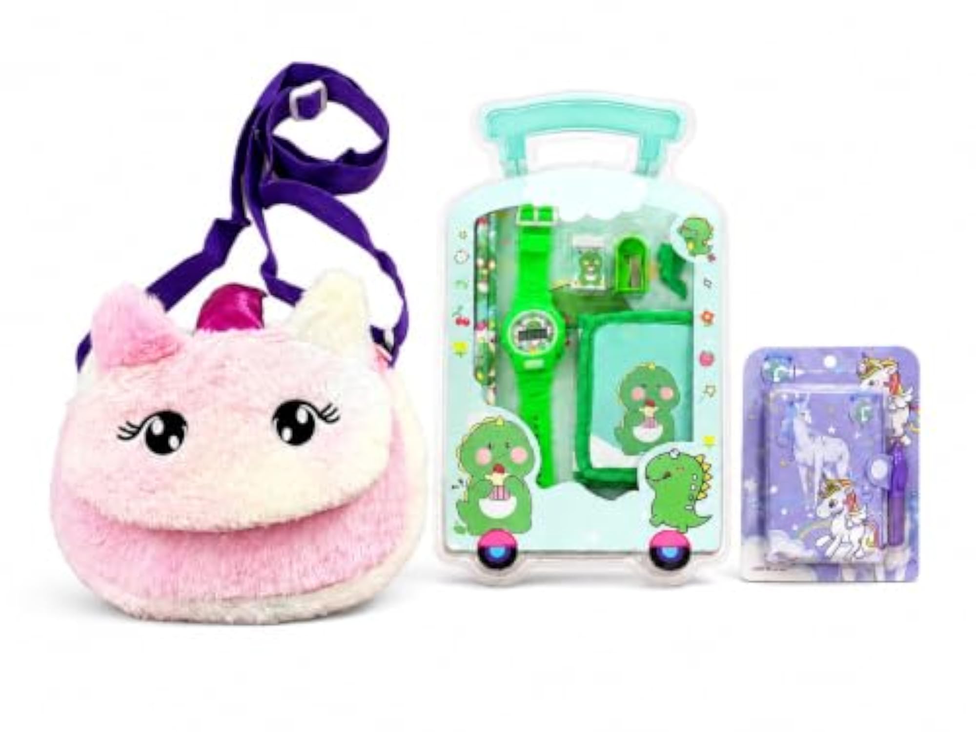 Rakhi Gift Combo for Girls, Plush Sling Bag & Stationery Set