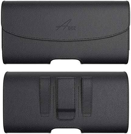 Agoz Cell Phone Case for Motorola Moto Z4, Moto Z3, Moto Z2 Force, Moto Z2 Play, Moto Z Force Droid, Moto Z Play, Moto G8 Plus, Moto G8 Play Holster, Leather Belt Clip Case Pouch Cover with Belt Loops