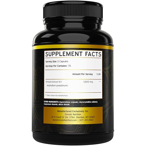 Pure Himalayan Shilajit for Men & Women with 85+ Trace Minerals & Fulvic Acid - USA Made for Immune Support (150 Capsule 