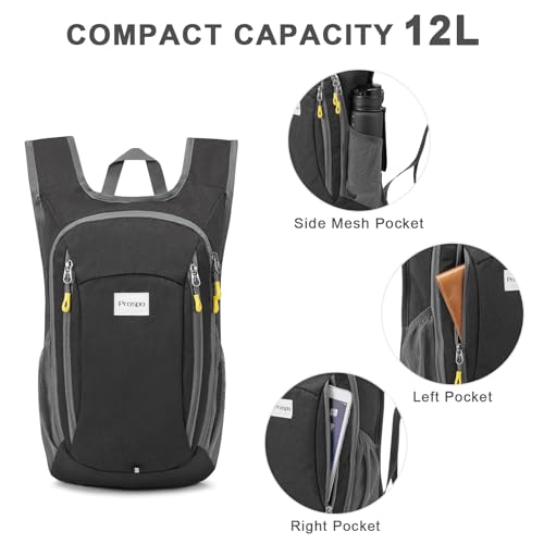 Mochila de senderismo Prospo 12L ligera y plegable miniatura 2