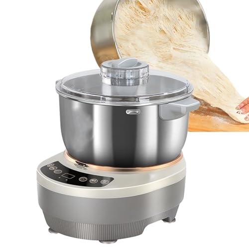Máquina for hacer masa con función de fermentación,mezcladora de harina y masa de acero inoxidable antiadherente de 5L/7L,sincronización por microcomputadora y panel táctil frontal,gran capacidad(7L)