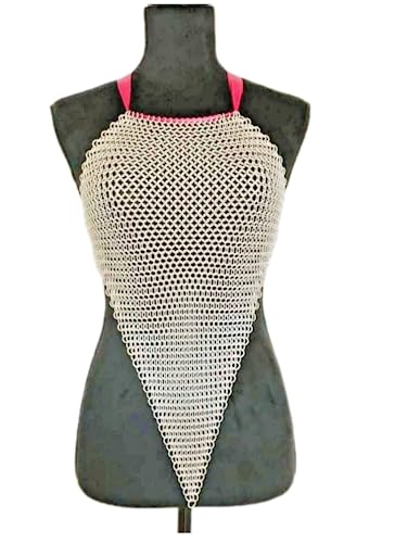 OWKEES Fantasy Female Cosplay Costume Chainmail Top Aluminum Chain Mail Bra Top