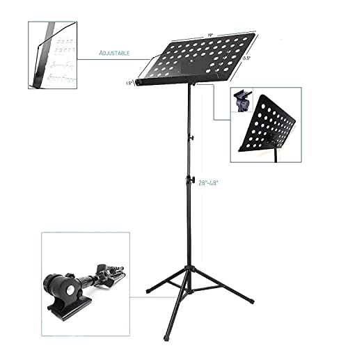 Image of Amazon Brand - Solimo Notation Stand with Adjustable Height Sheet Music Stand with Tripod Base