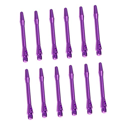 GRIRIW 12Pcs Aluminum Alloy Shafts Sturdy Game Supplies for Lightweight Design with Unique Shape Fits Flights and for Competitions and Casual