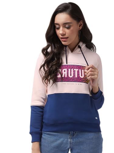 Image of Modeve Women Printed Hooded Sweatshirt for Winter