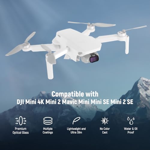 Image of NEEWER ND Filter Set Compatible with DJI Mini 4K /2 SE /SE /2 /Mavic Mini (3 Pack), CPL /ND8 /ND16 Multicoated HD Optical Glass Neutral Density Filters Drone Camera Lens Accessories, FL-C41