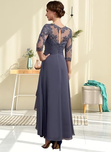 High Low Mother of The Bride Dresses for Women Cascading Ruffles Wedding Guest Formal Evening Gowns ZXF0332