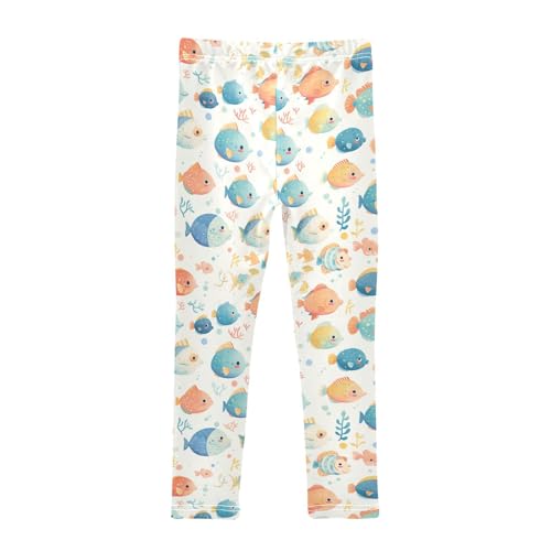 KLL Puffer Hawaiian Fish and Seaweed Toddler Baby Girl Cotton Pants Comfortable High Waisted Pants Exercise2