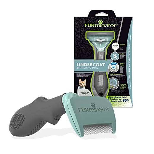 Furminator Ontharings-Tool Kat Maat S Kort Haar, Kattenborstel Voor Kleine Katten, Groen / Antraciet