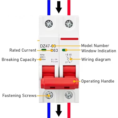 Disyuntor DZ47 4P 3A interruptor de circuito CA para protección de hogar 4