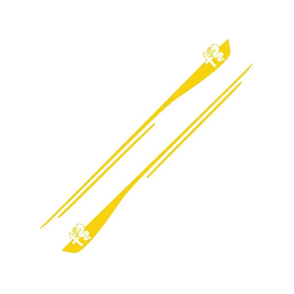 Dabhuoc Glossy Yellow Car Door Side Stickers Tuning Auto Accessories Vinyl Decal(Glossy Yellow)