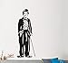 WALSITK Dekorative wandaufkleber persönlichkeit promi Chaplin Schlafzimmer Wohnzimmer dekorative wandaufkleber schwarz medium 42x110 cm