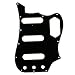 (E87) Custom Guitar Pickguard Fits Bass VI ,3ply Black