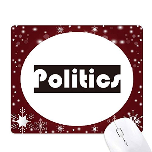 Tapis de souris noir imprimé flocon de neige cadre et politique durable