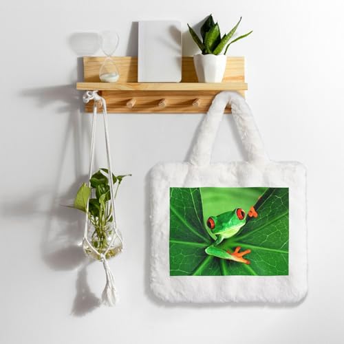Sac à main peluche grenouille blanc idée cadeau originale femme - 5