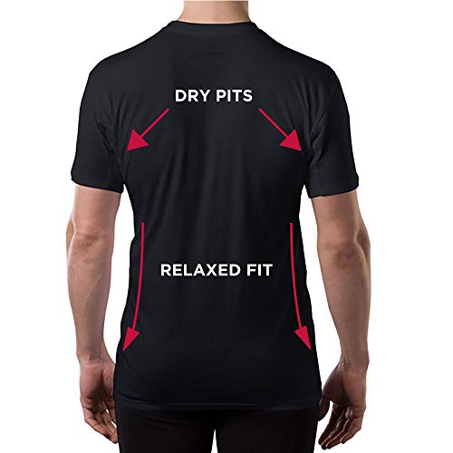 Sweatproof Undershirt For Men W/Underarm Sweat Pads (Original Fit, Deep V-Neck) X-Large Black #TOP2