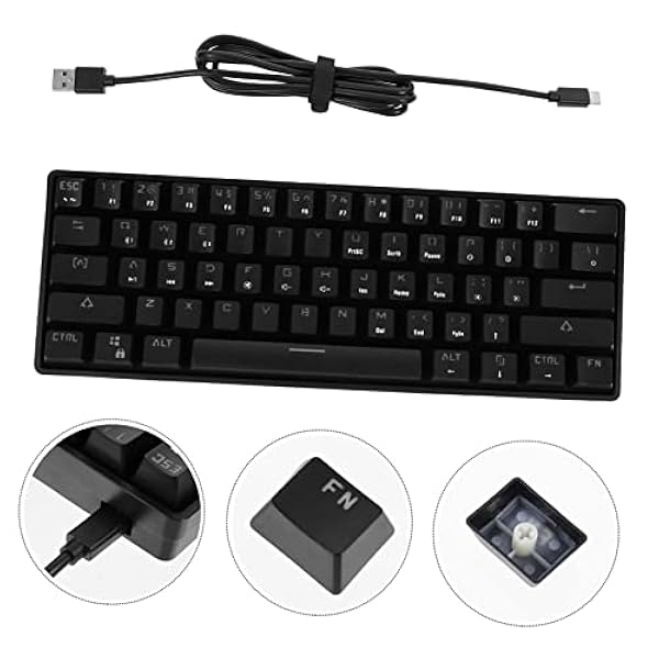 Hoement 61 Mechanische Toetsenbord Toetsenbord Toetsenbord Voor Laptop PC Toetsenbord Monteur Toetsenbord Kantoor Toetsenbord Gaming Toetsenbord Rgb Backlight Toetsenbord Bedrade USB