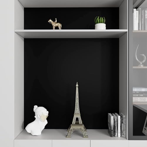 Image of HOME13 Matte Wallpaper Stick and Peel for Bedroom Solid Contact Paper Self Adhesive Wallpaper Peel and Stick Removable Wall Paper (2Feet 120Inches, Matte Black Wallpaper)
