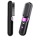 HRYYDS Go Brush Pro UK Cordless Hair Straightener Brush - Portable Rechargeable Ceramic Styling Brush with 6 Adjustable Heat Modes & LED Display, Perfect for Travel & Everyday Use （Black）