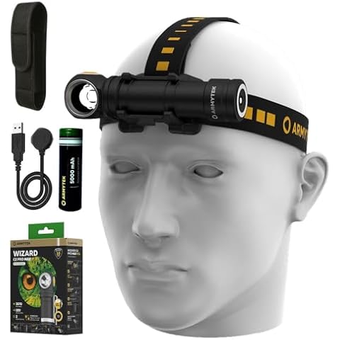 Armytek Wizard C2 Pro Max LR - 3870 Lumens Warm Light w/Battery, holster and Eco-Sensa USB C Charger, c2-pro-Max-Lr-Warm Cover