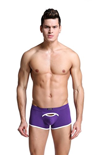 ONEFIT Men's Sexy Boxer Low Raise Lace Lingerie Front Hole Briefs Underwear