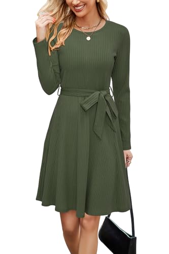Image of Newshows Women's Sweater Pockets Fall Winter Teacher Work Casual Dress