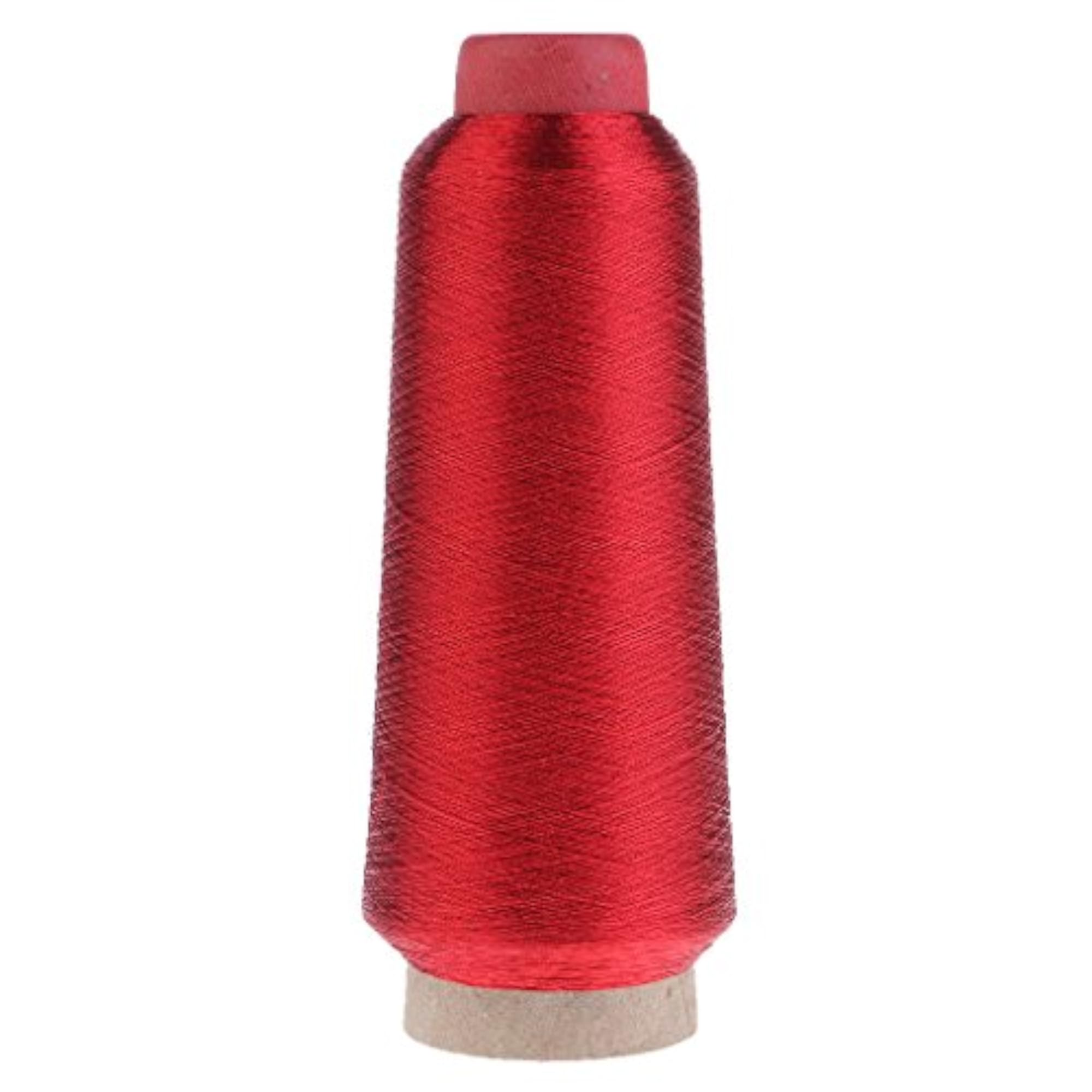 Metallic Machine Embroidery Threads for Cross-Stitch, Red