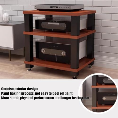 Heavy Duty Audio Component Rack – Scaffale multifunzione aperto per amplificatore HiFi e supporto multimediale audio-video