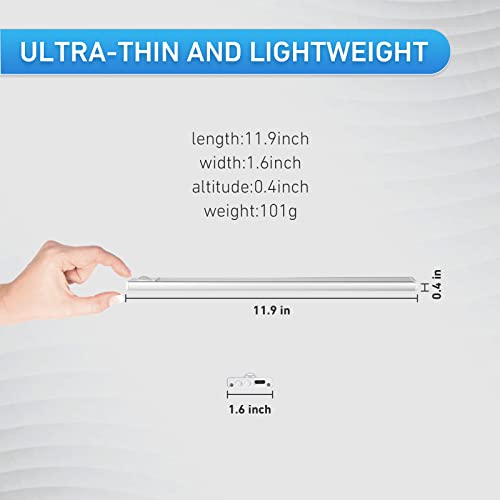 Wensot 54-Led Motion Sensor Cabinet Light Strip Indoor,Magnetic Motion Activated Light Bar,Under-Counter Closet Lighting Fixtures,Wireless Usb Rechargeable Kitchen Cupboard Night Lights(11.9Inch) #TOP1